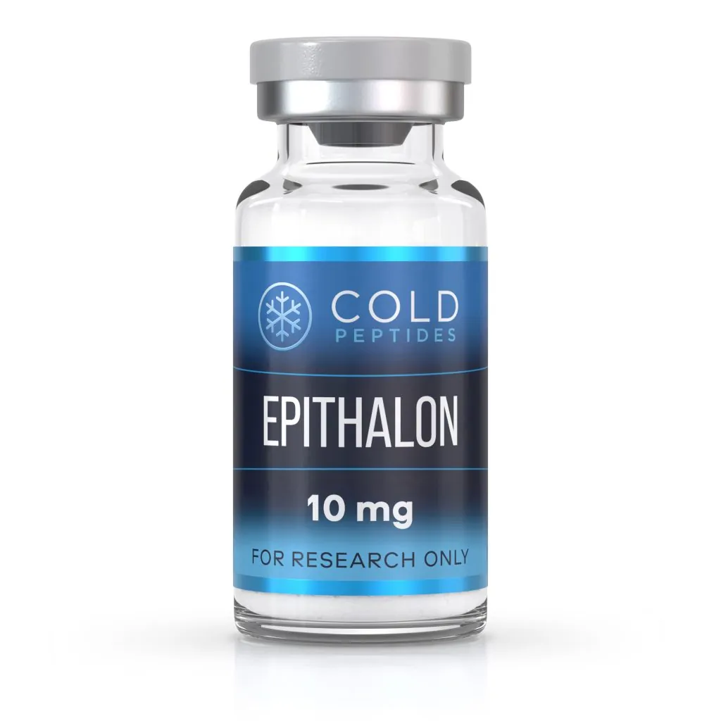 A peptide vial containing Epithalon 10 mg
