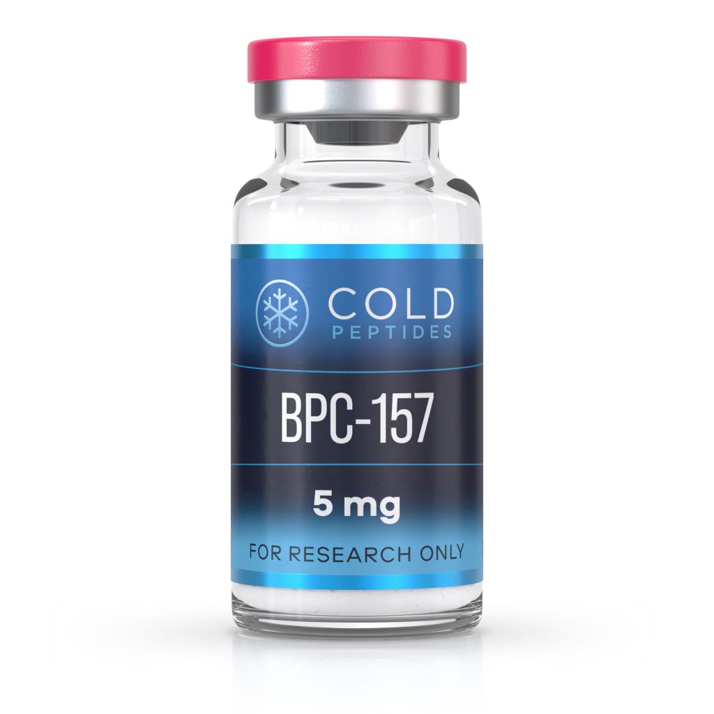 A peptide vial containing BPC 5 mg