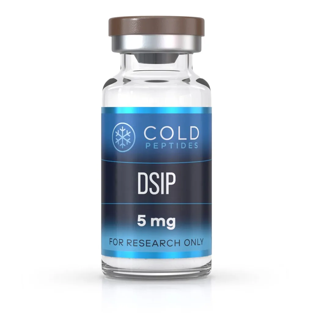 A peptide vial containing DSIP 5 mg