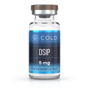 A peptide vial containing DSIP 5 mg