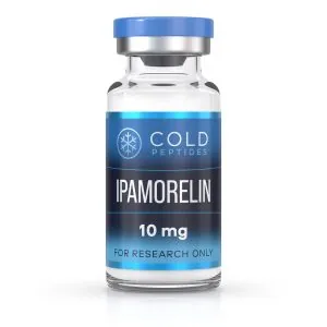 A peptide vial containing Ipamorelin 10 mg
