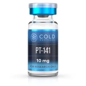 A peptide vial containing PT-141 10 mg