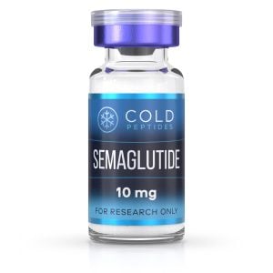 A peptide vial containing Semaglutide 10 mg