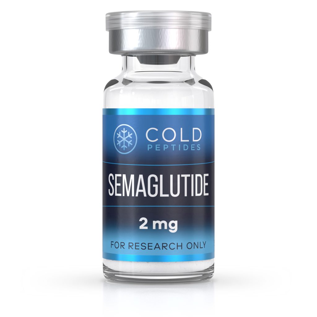 A peptide vial containing Semaglutide 2 mg