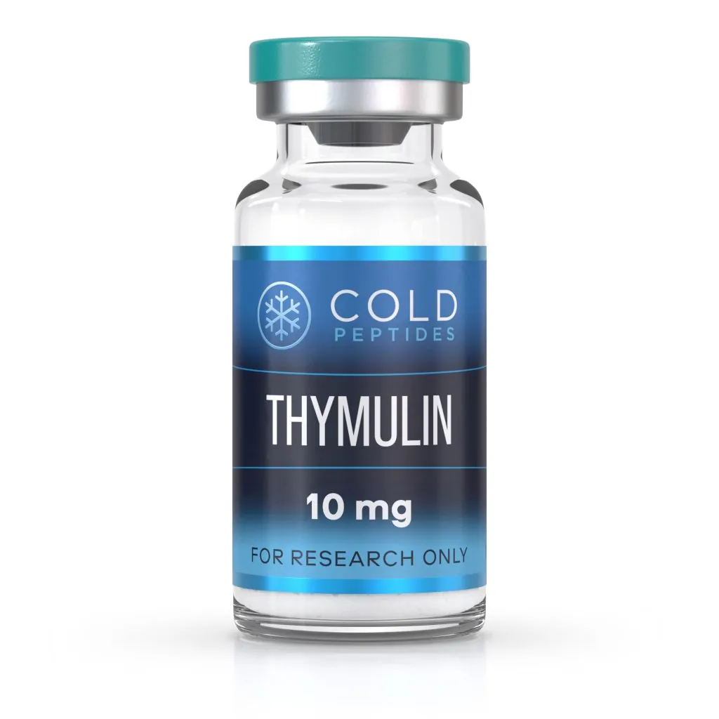 A peptide vial containing Thymulin 10 mg