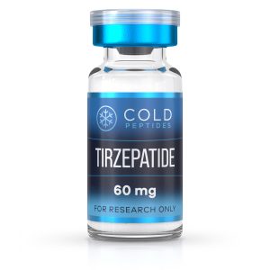 A peptide vial containing Tirzepatide 60 mg