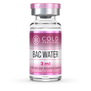 A peptide vial containing Bacteriostatic Water 3 ml